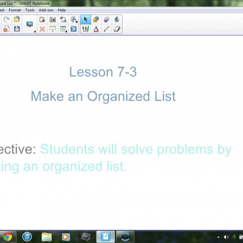 7-3 Make an Organized List