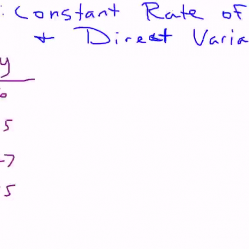 8-5 Constant Rate of Change and Direct Variat