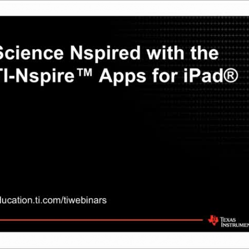 Science Nspired with the TI-Nspire Apps for i