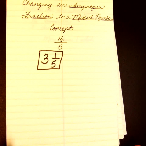 Rename an Improper Fraction as a Mixed Number