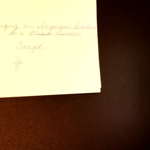 Rename an Improper Fraction as a Mixed Number