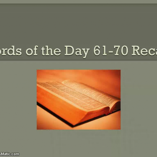 Video 63: Words of the day 61-70