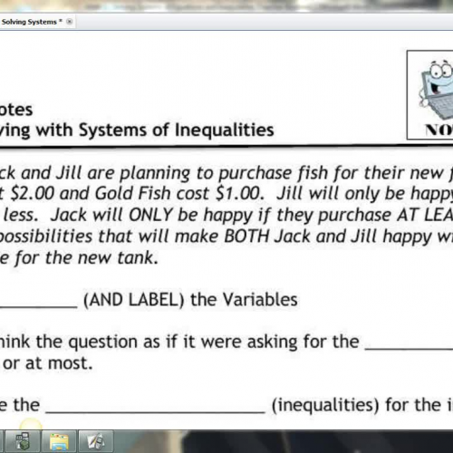 L9 - Problem Solving with Systems of Inequali