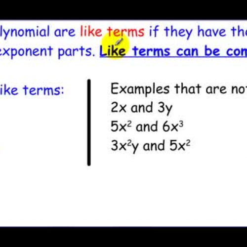 8-1 Example 3 Combining Like Terms