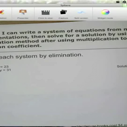 PAP 4-1 Day 5 Solving using Elimination