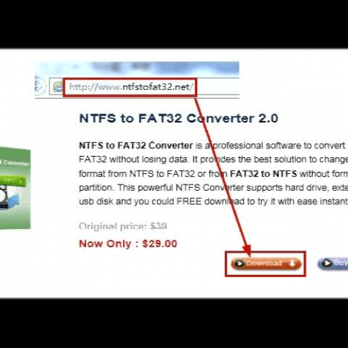 How to convert NTFS to FAT32 without formatti