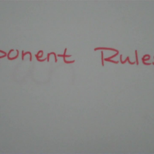 Exponent Rules 1a