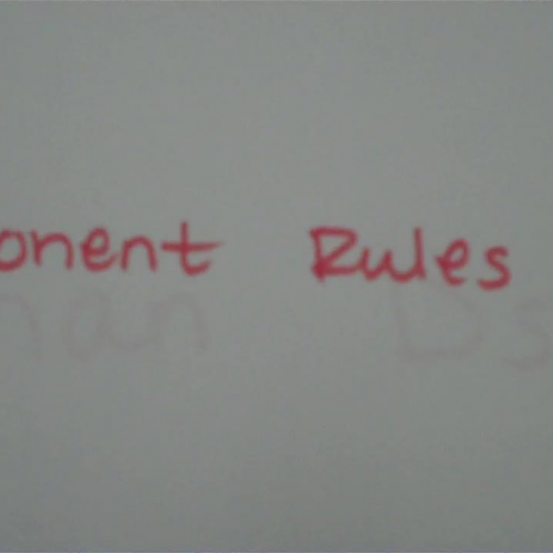Exponent Rules 3a