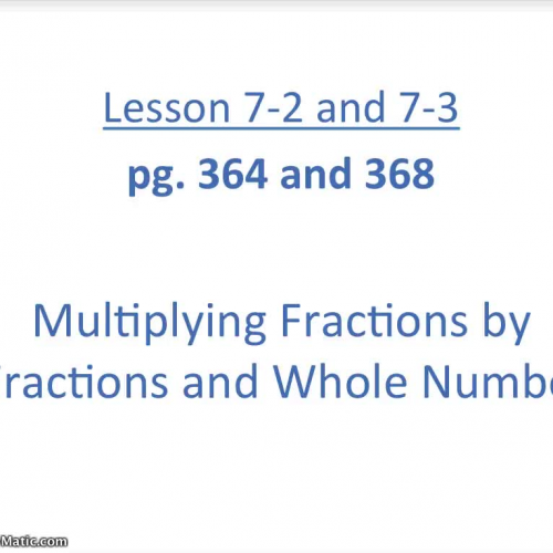 Multiplying Fractions and Whole Numbers
