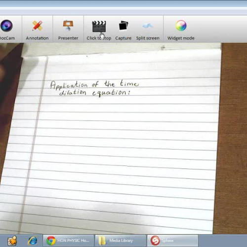 Application of the time dilation equation