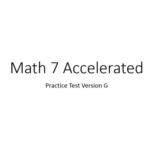 Math 7 acc test 17 version G