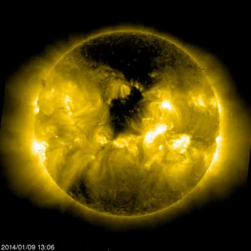 The Sun on the 8th and 9th of January 2014
