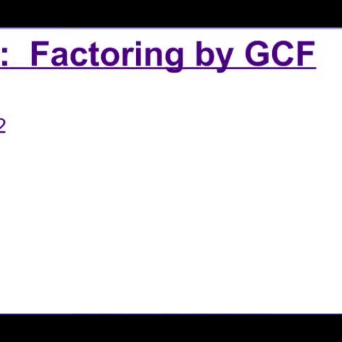 8-8 Example 1 Factoring by Grouping