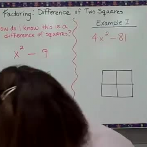 Factoring a difference of squares