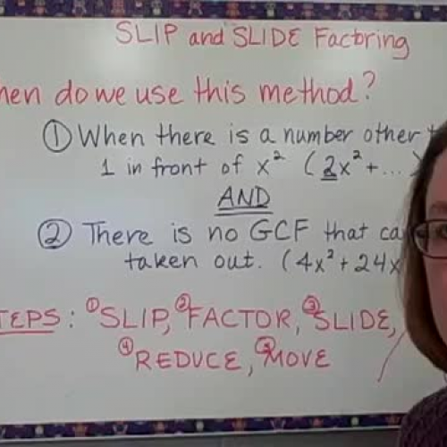 Slip And Slide Method For Factoring