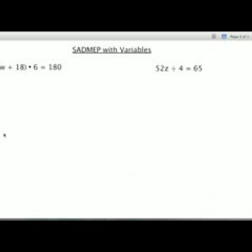 SADMEP with Variables