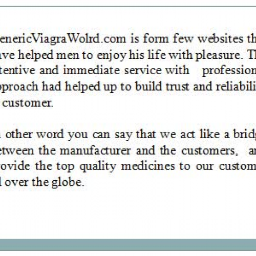 Genericviagraworld.com The World Of ED Tabs 