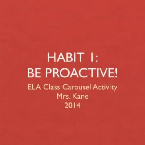 Be Proactive Carousel Activity