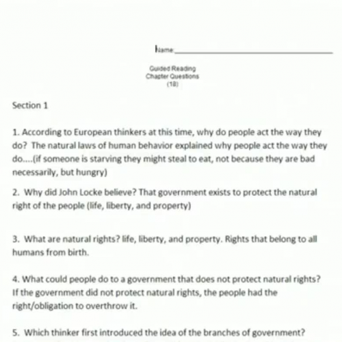 Guided Reading Chapter 18