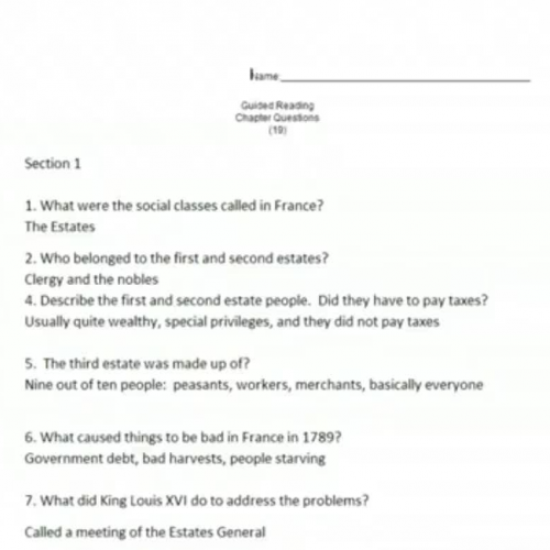 Guided Reading Chapter 19