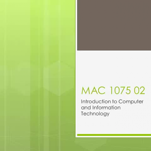 Tunks MAC 1075 Week 1 Introduction