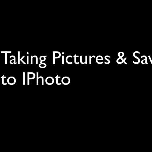 Camera basics save to Iphoto