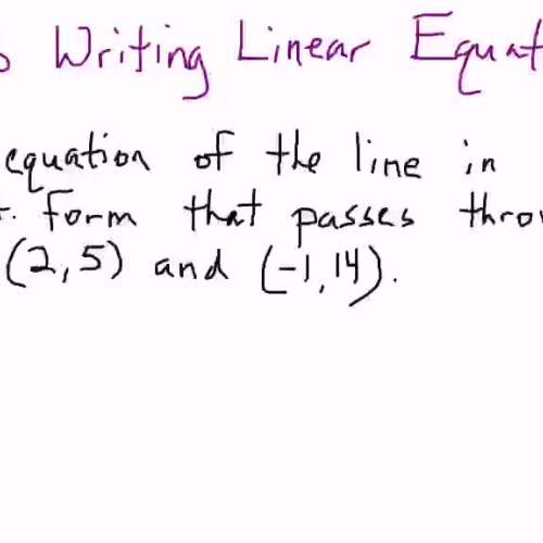 8-8 Writing Linear Equations