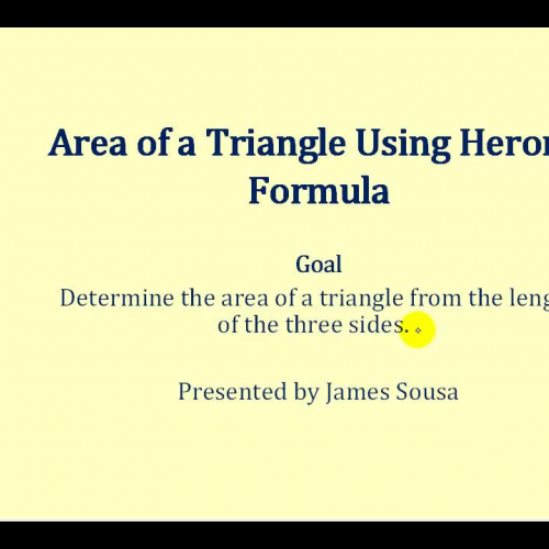 Heron&#8217;s Formula