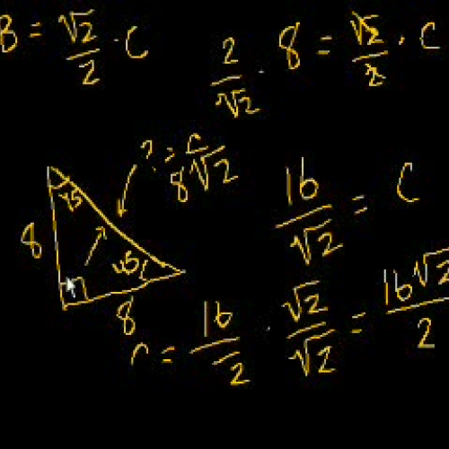 Intro to 30 60 90 Triangles Geometry Khan Aca