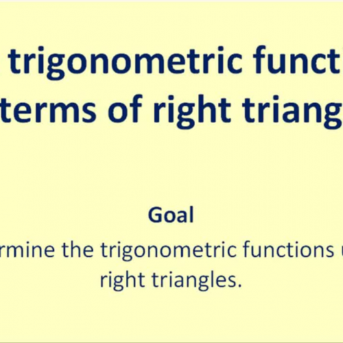 Introduction to Trigonometric Functions Using