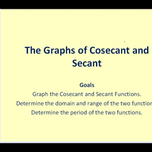 Graphing Cosecant and Secant