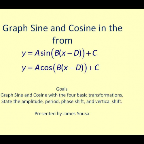 Graphing Sine and Cosine with Transformations