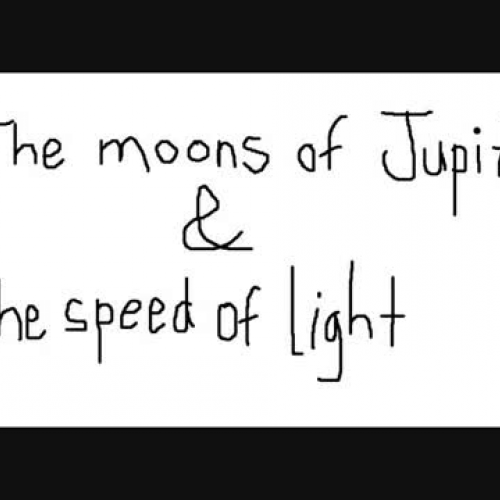 The Moons of Jupiter and the Speed of Light