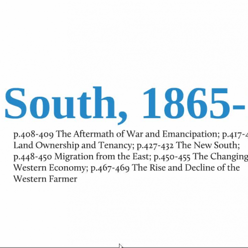 The South and The West