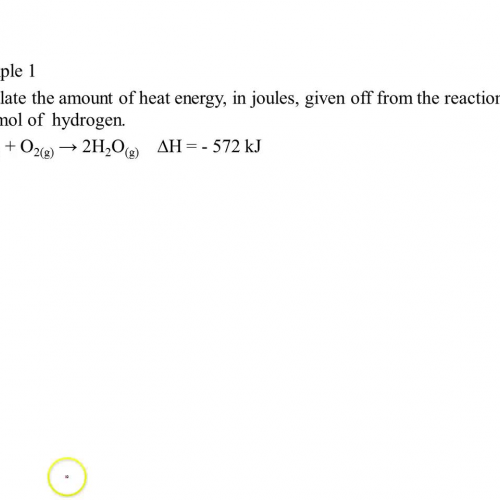 ex 1 - calc energy released from moles