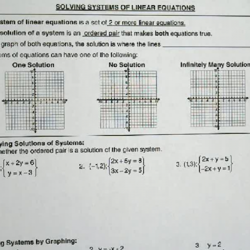 Systems of Equations