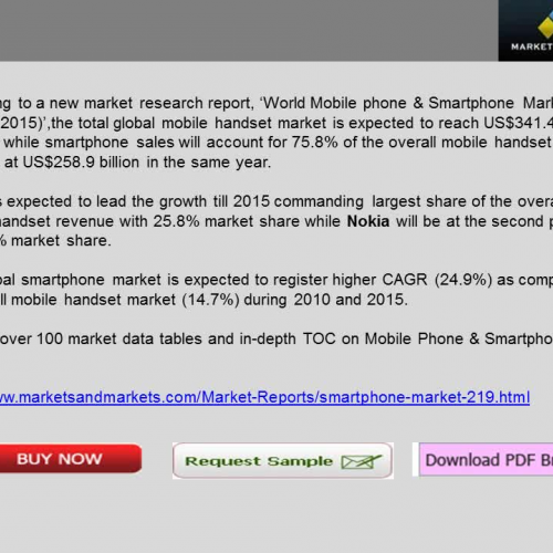 Mobile Phone &amp; Smartphone Market Global F