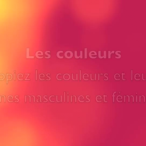 Les couleurs