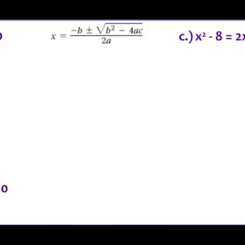 9-6 Example 2 More Quadratic Formula