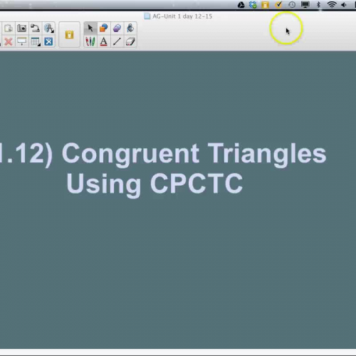 AG-1.12 Congruent Triangles (using CPCTC)