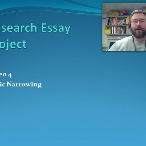 Research Essay Project 4 - Topic Narrowing