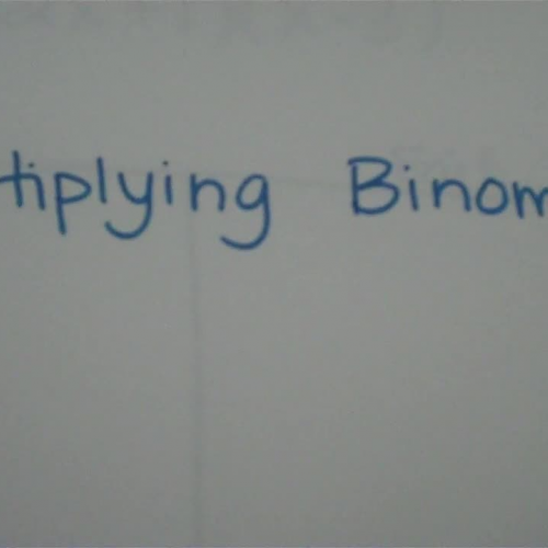 Multiplying Binomials 1a