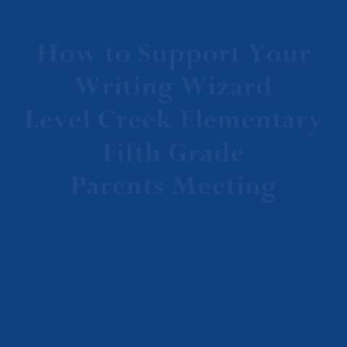 5th Grade Parent mtg S