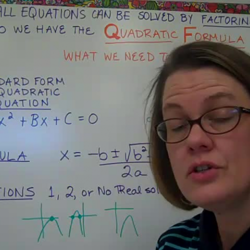 Solve by quadratic formula