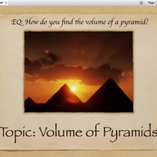 Volume of Pyramids