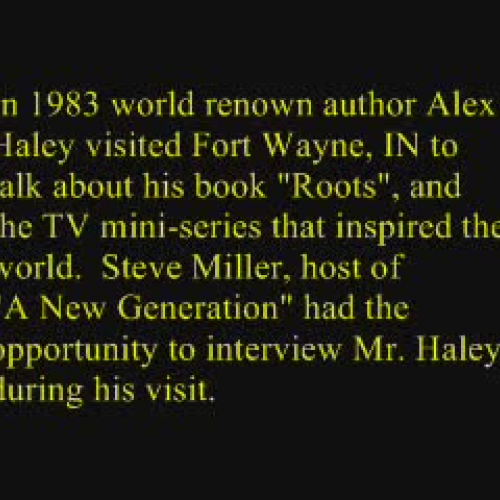 1983 Alex Haley Interview slide 7