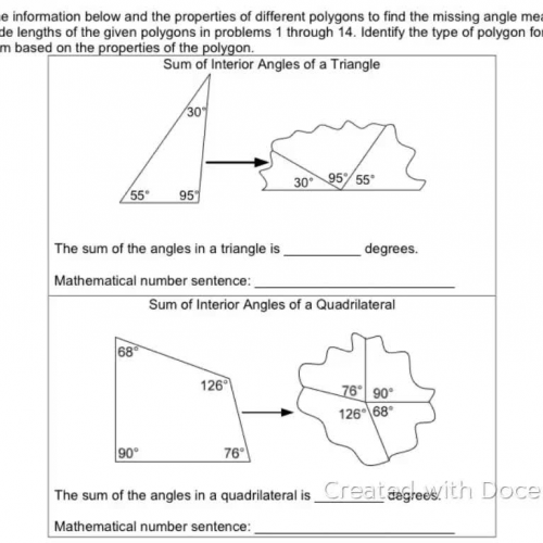 triangle and quadrilateral properties part 1