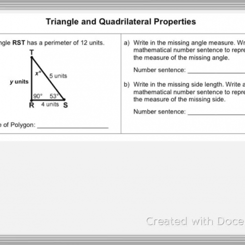 triangles and quadrilateral properties part 3