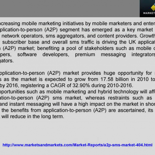 United Kingdom: A2P SMS Market Analysis &amp;