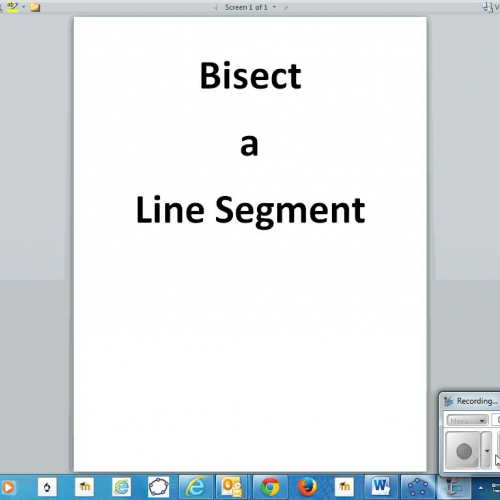 Bisect a Line Segment in Geogebra.org